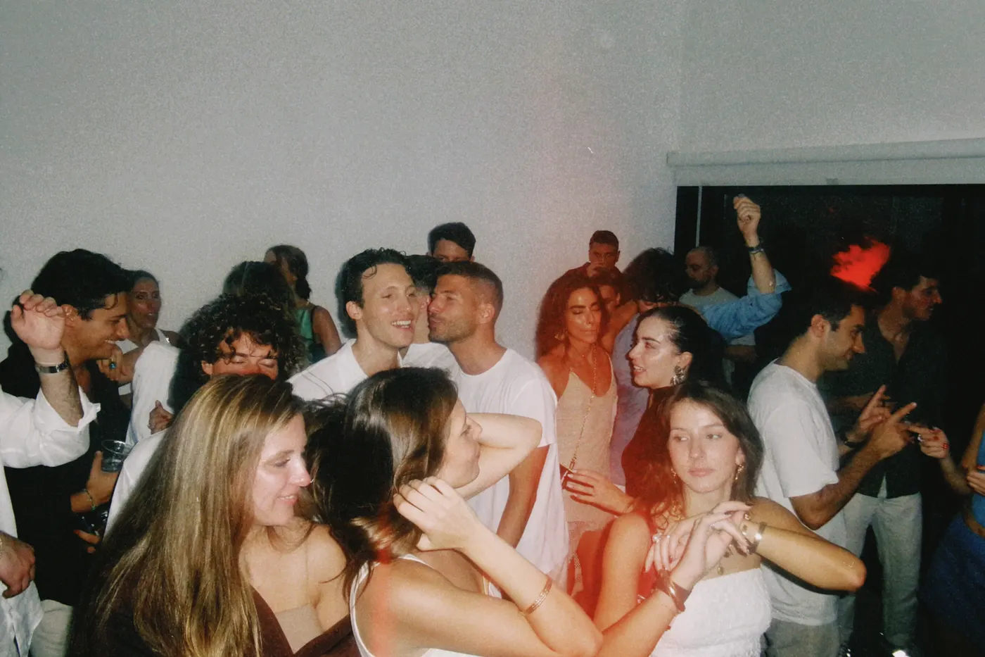 Guests cheering in the villa